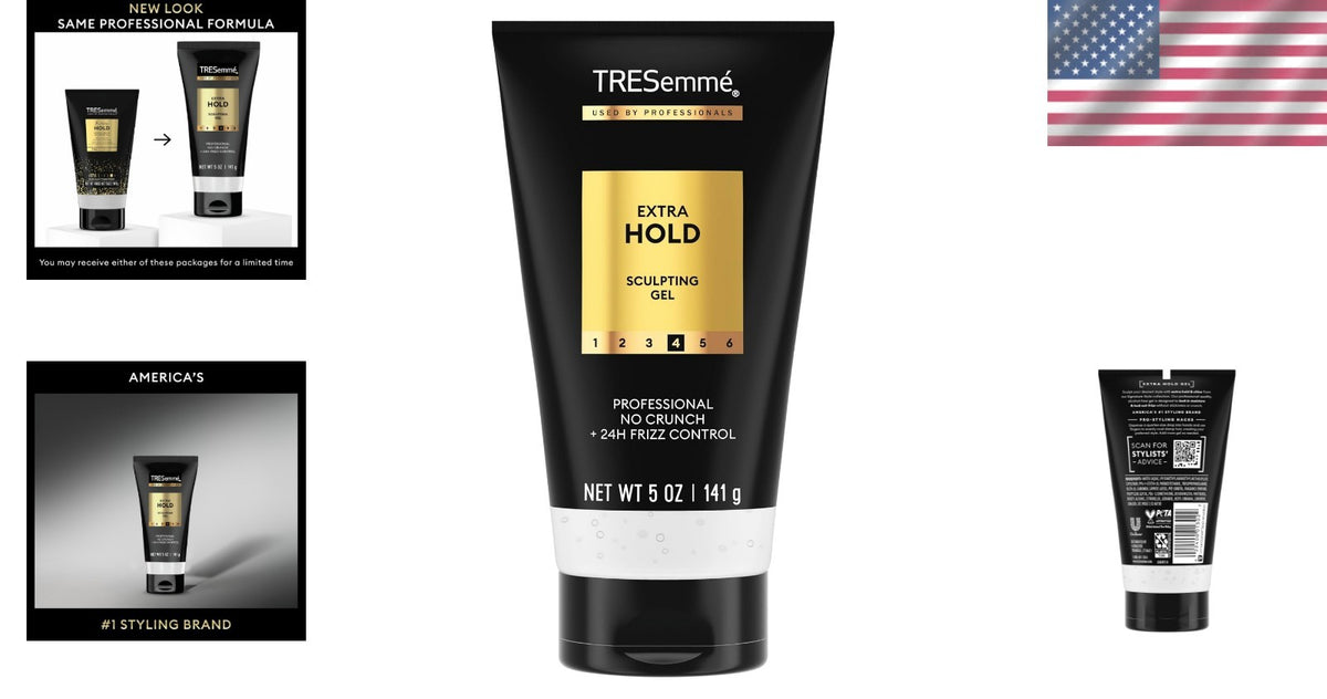 Alcohol-Free Extra Hold Hair Gel 5 oz Unscented - Strong Styling & Frizz Control