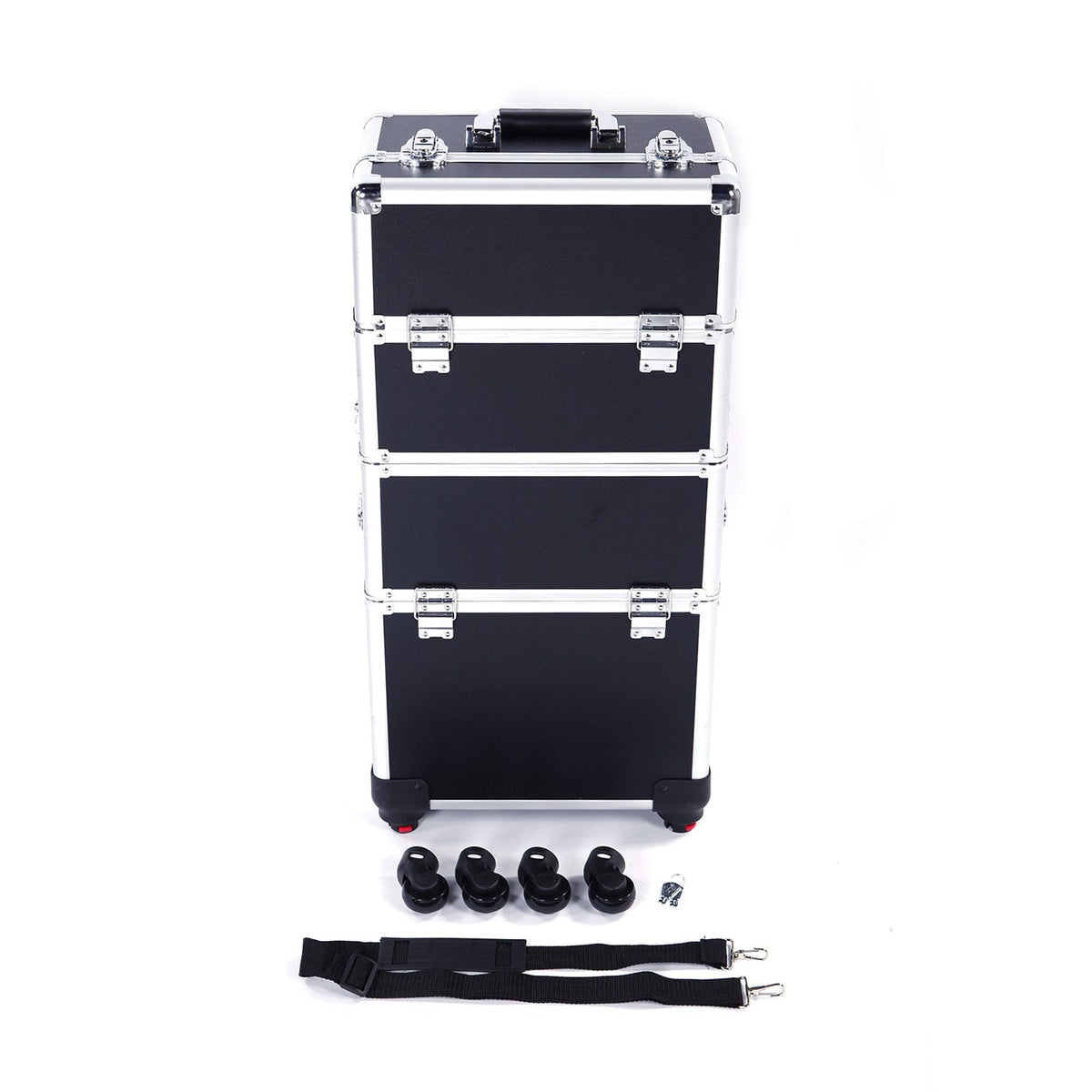 Large Capacity Travel Cosmetic Trolley Organizer with 360° Swivel Wheels