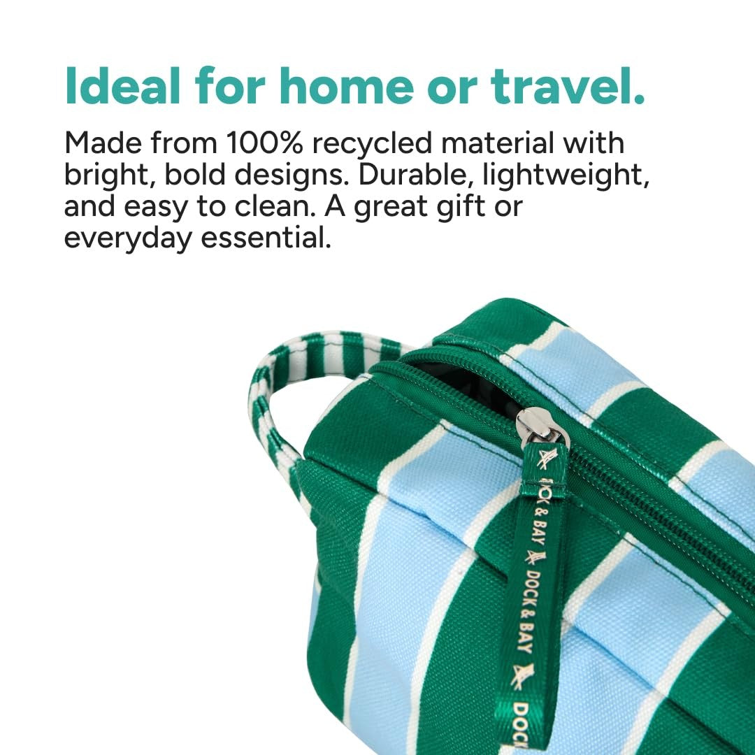 Large Travel Toiletry Bag with Recycled Materials and Hard-Wearing Design
