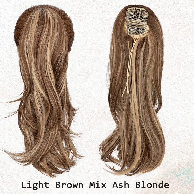 Long Wavy Clip-In Ponytail Hair Extension - Thick Natural Look