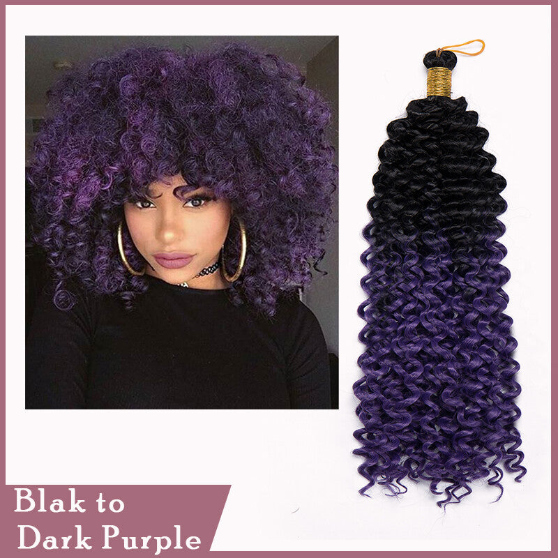 Deep Water Wave Braids Crochet Hair Extensions - Ombre & Curly Lengths