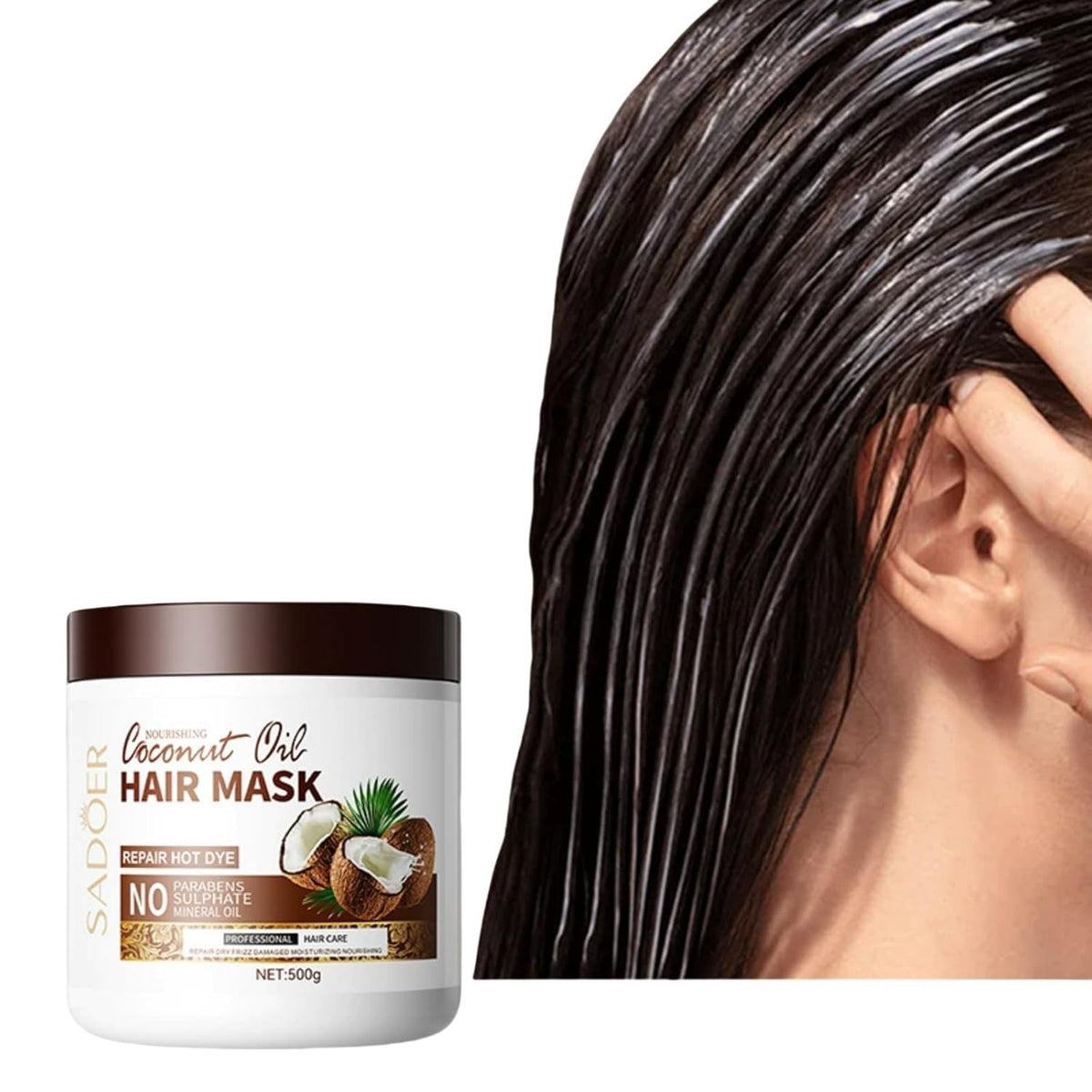 Coconut Oil Hair Mask for Nourishing & Smoothing - 2 x 500g