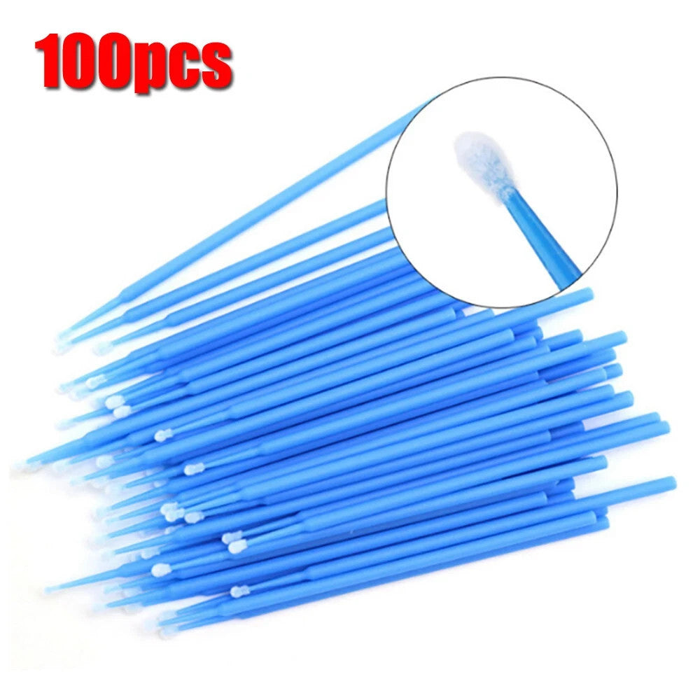 100Pcs 1.5mm Car Touch Up Paint Micro Brushes Auto Detailing Applicators