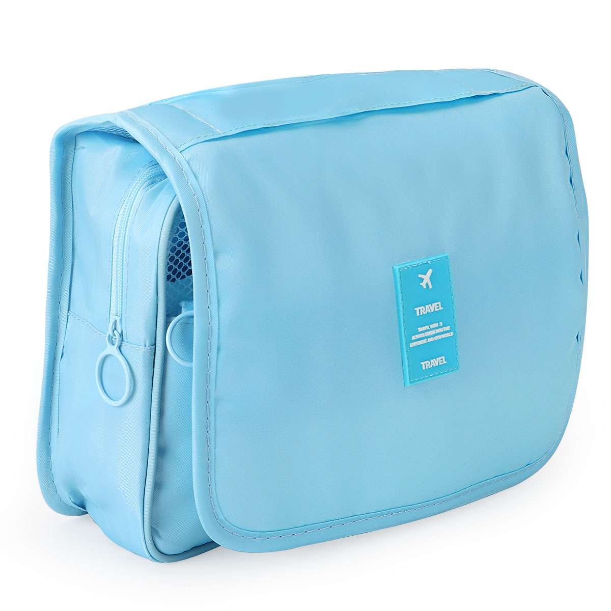 Travel Cosmetic Organizer Bag with Multiple Compartments and Water-Resistant Oxford Fabric