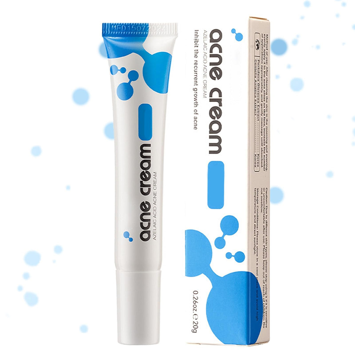 Azelaic Acid Face Cream with Hyaluronic Acid for Acne & Redness - Gentle Skin Soothing Serum