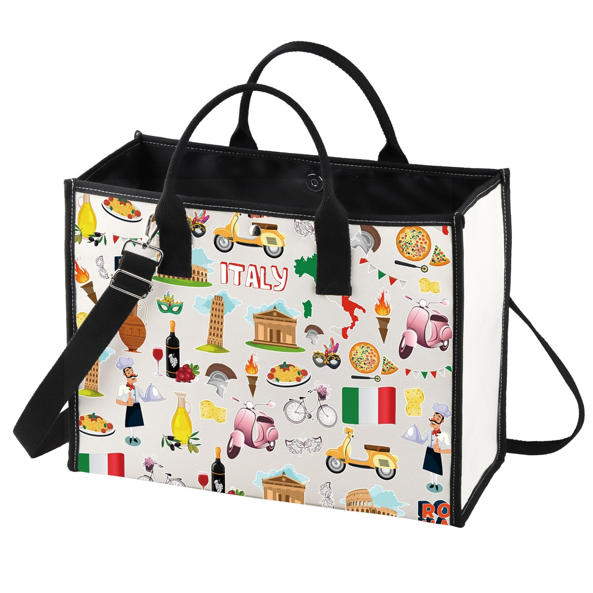 Italy Travel Pouch Bag - Rome, Pisa, Colosseum, Venice Souvenir Gift