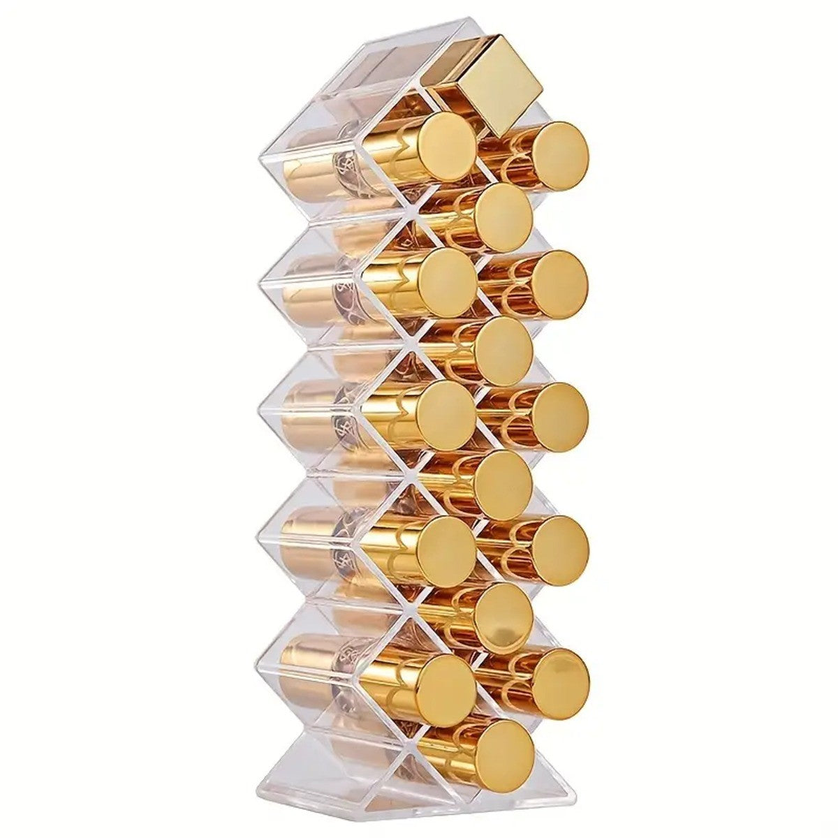 Stackable Fish-Shaped Lipstick Organizer - Waterproof Makeup Tower