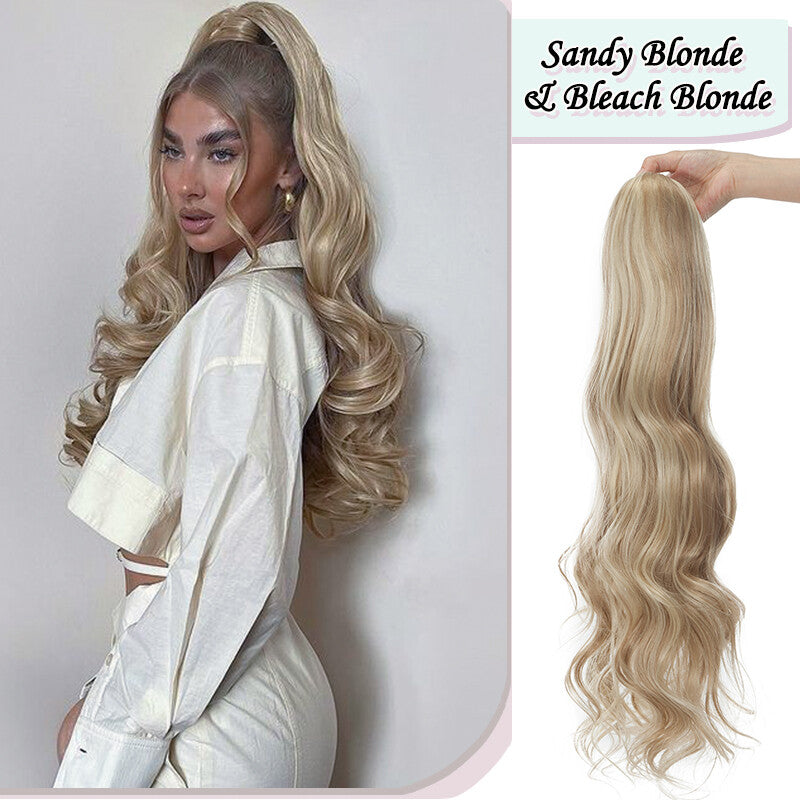 Long Wavy Clip-In Ponytail Hair Extension - Thick Natural Look