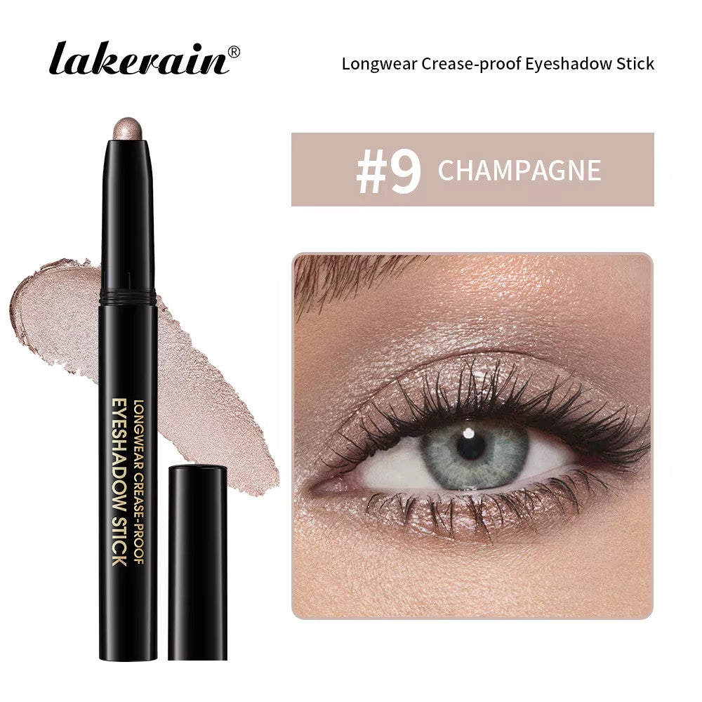 Longwear Waterproof Eyeshadow Stick with Shimmer & Matte Finishes - Crease-Proof, 12 Color Options