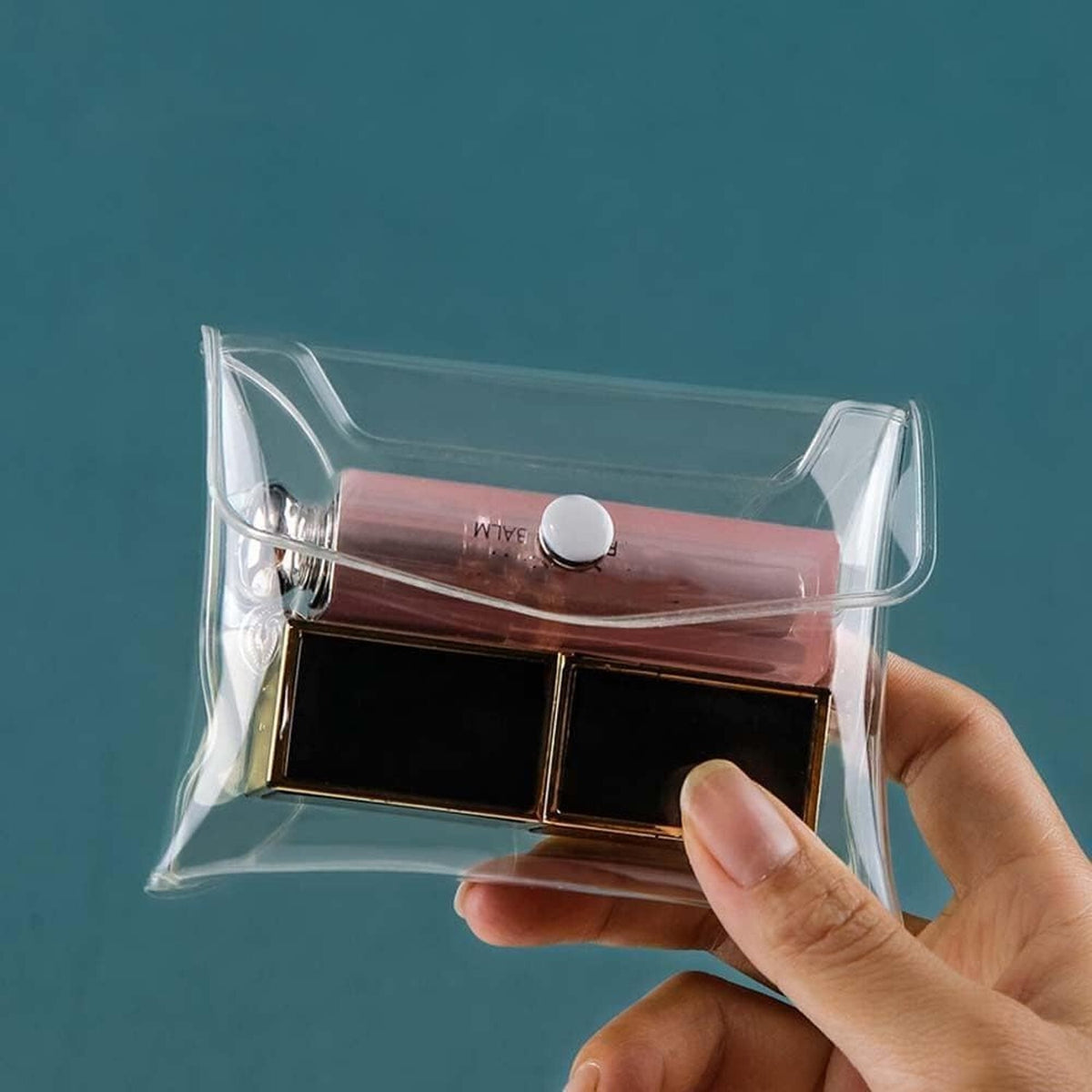 Mini Clear PVC Makeup Bag – Small Cosmetic Organizer for Travel & Bathroom