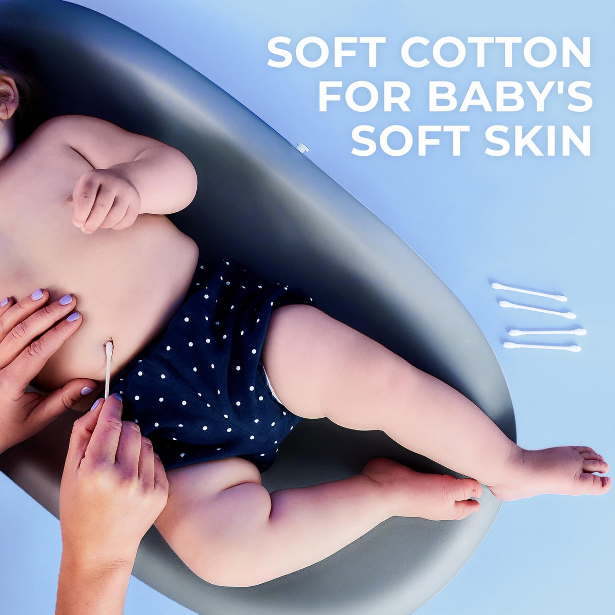 Cotton Swabs for Hygiene & Beauty - Biodegradable Pure Cotton, Pack of 100