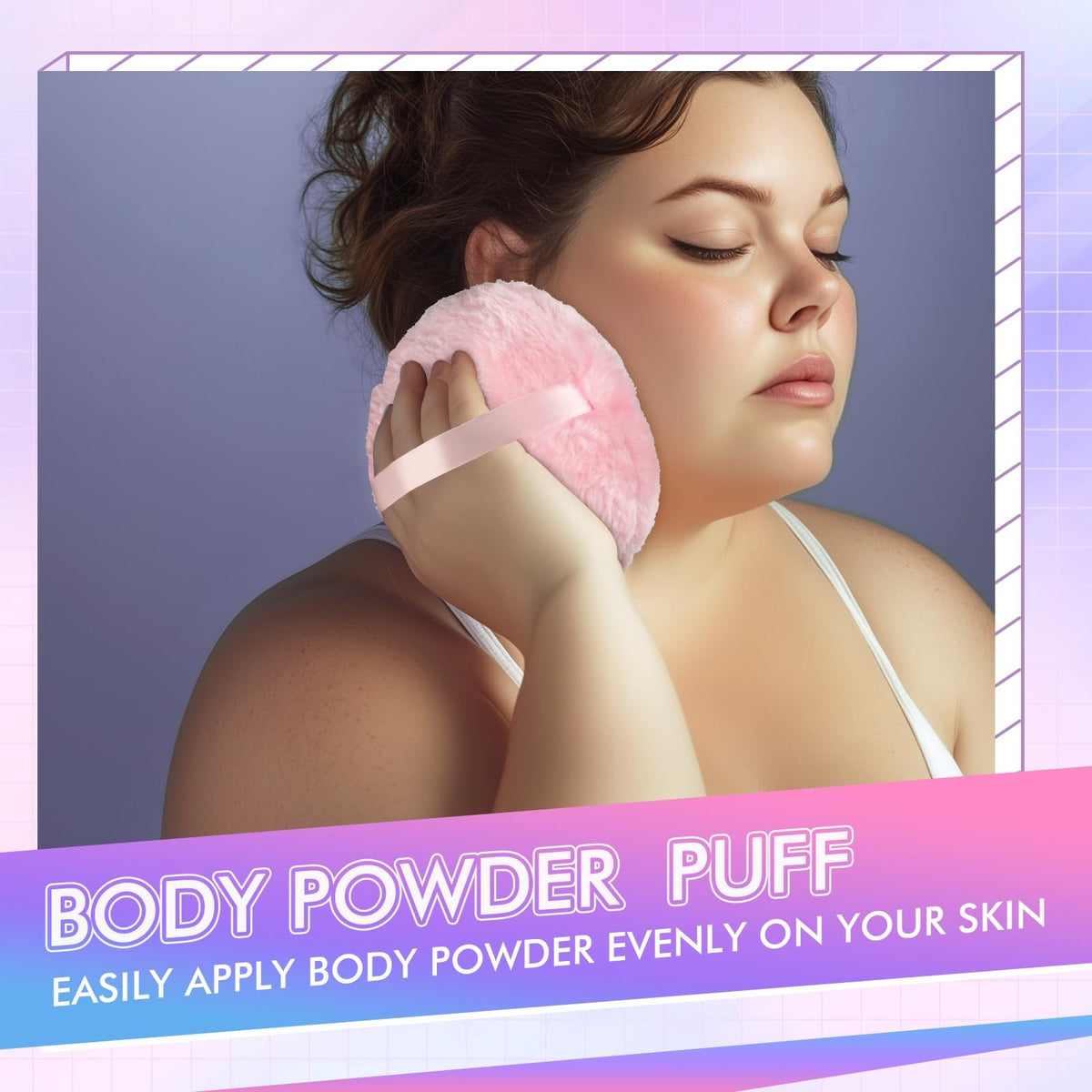 Large Body Powder Puff 6 Inch Soft Makeup & Body Powder Applicator