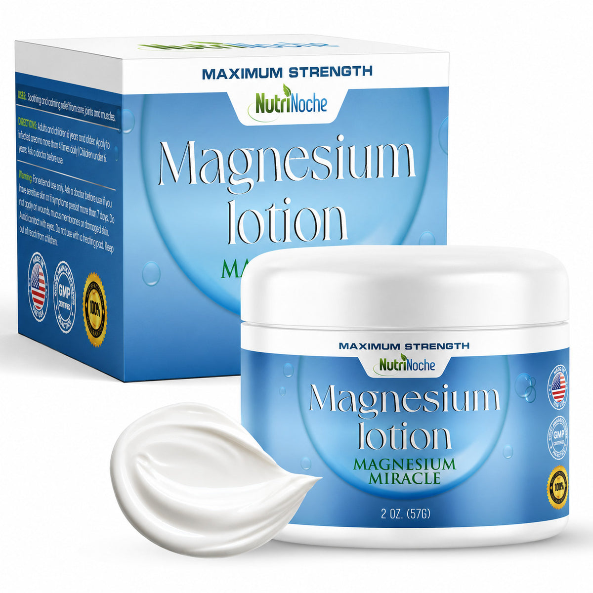 Magnesium Lotion 2 oz | Fast-Absorbing Body Moisturizer