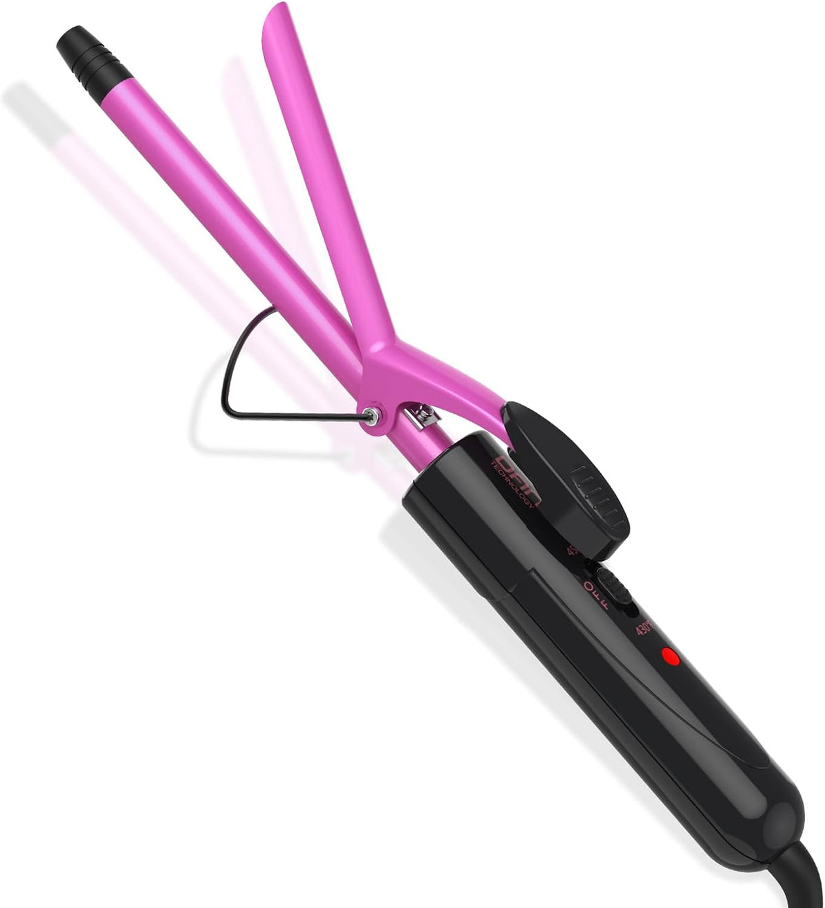 1/2 Inch Ceramic Curling Iron Wand - Small Travel-Size Hair Curler with Adjustable Temperature