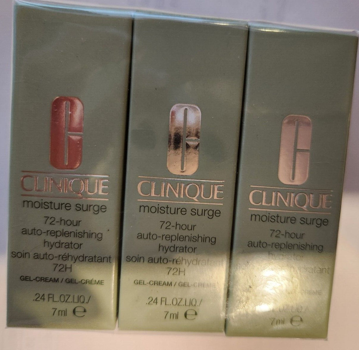 Clinique Moisture Surge 72hr Hydrator Gel-Cream .24oz - 3 Pack