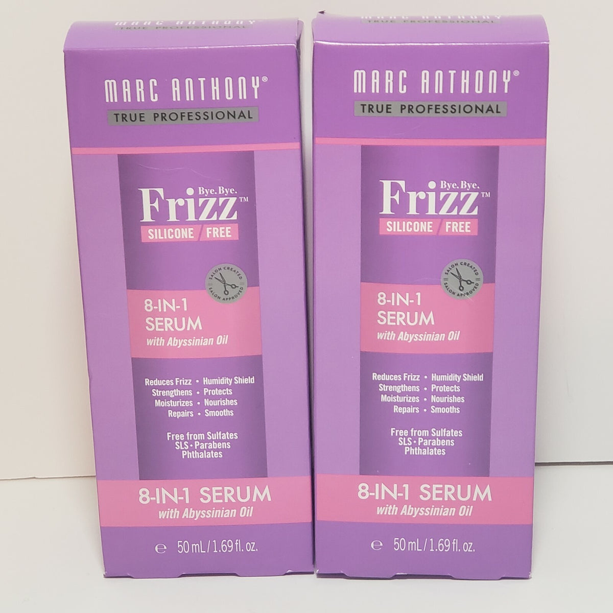 Frizz Control Hair Serum with Argan Oil - 8-in-1 Nourishing Treatment, Pack of 2