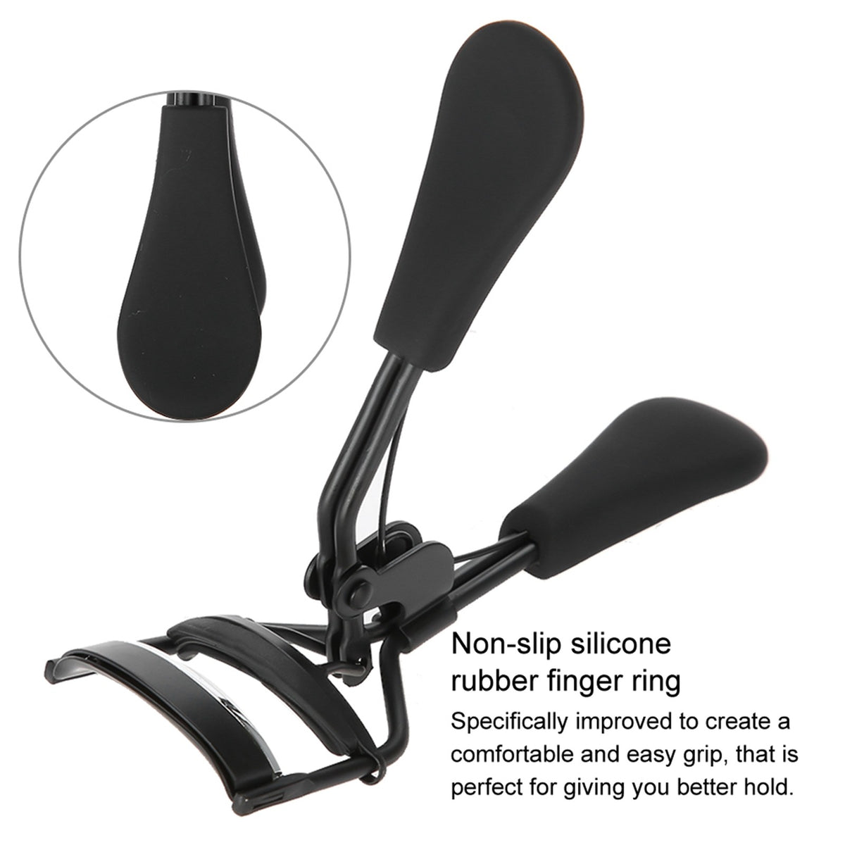 Professional Stainless Steel Eyelash Curler with Silicone Pad - Eye Makeup Tool