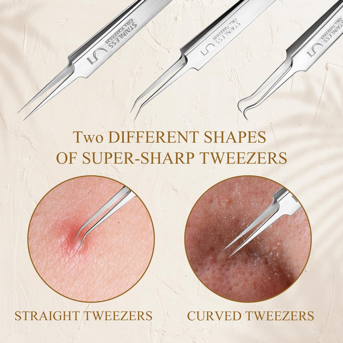 Professional Blackhead Removal Tool Kit - 9 Stainless Steel Pimple Extractors