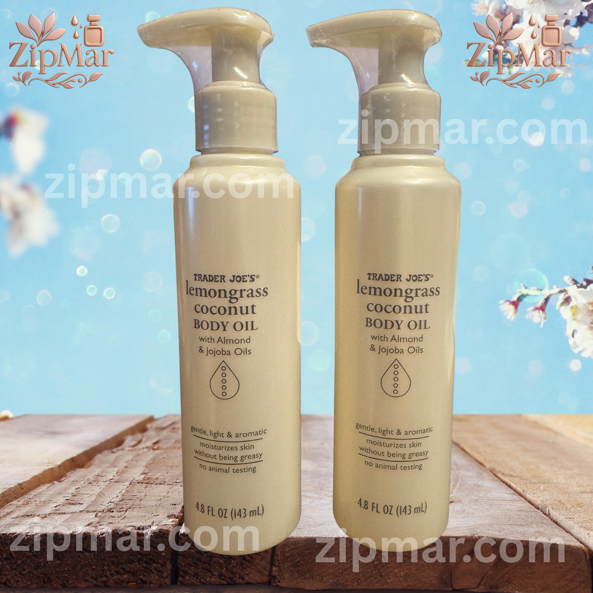 Lemongrass Coconut Body Oil - 2 Pack, 4.8 fl oz Each