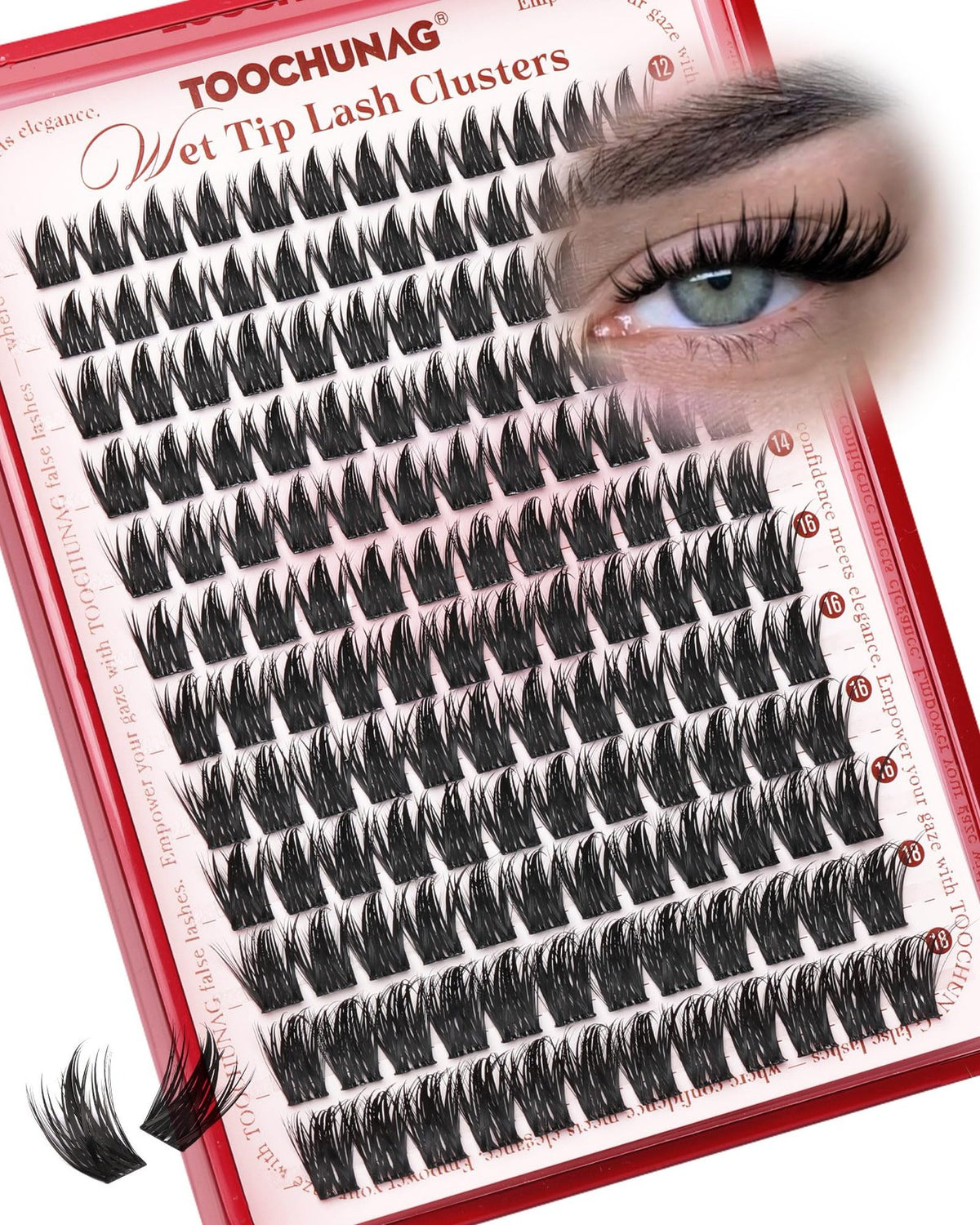 Anime-Style False Eyelash Clusters for Volume & Natural Look - Black