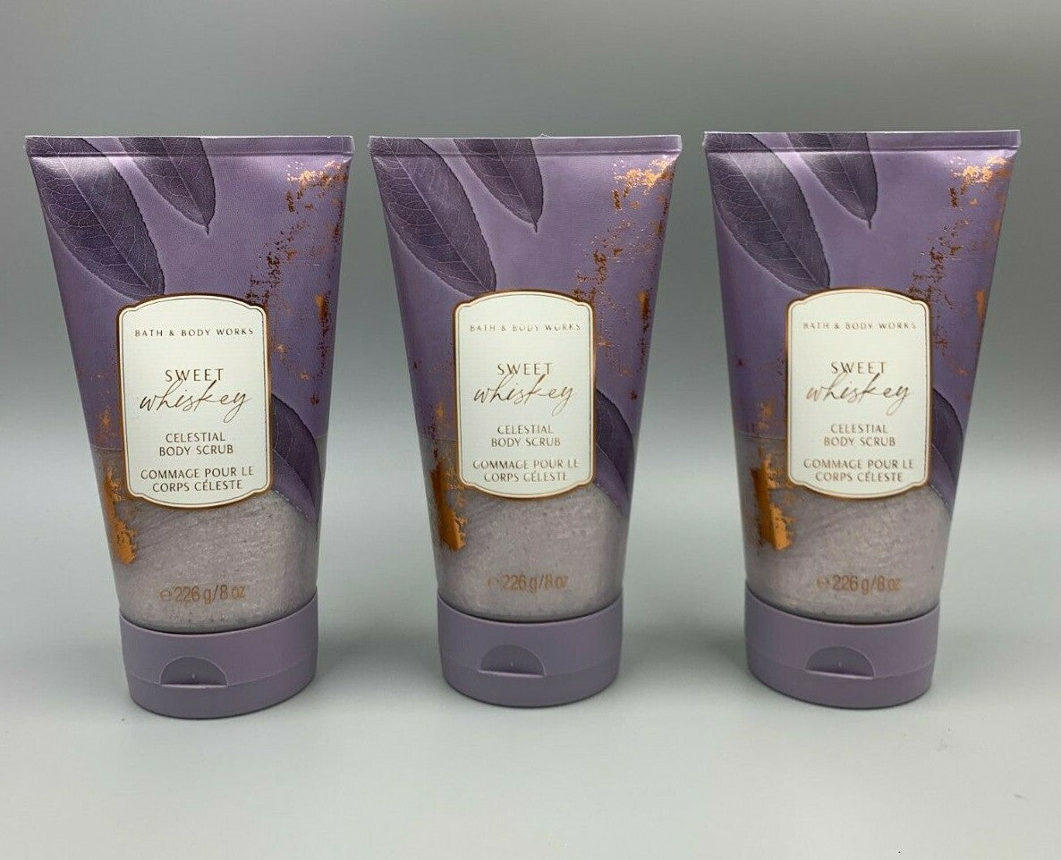 Bath & Body Works Sweet Whiskey Celestial Scrub Set of 3 #199B