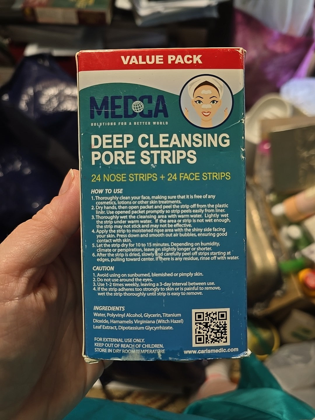 Deep Cleansing Pore Strips for Nose & Face - 24 Nose + 24 Face Strips Set