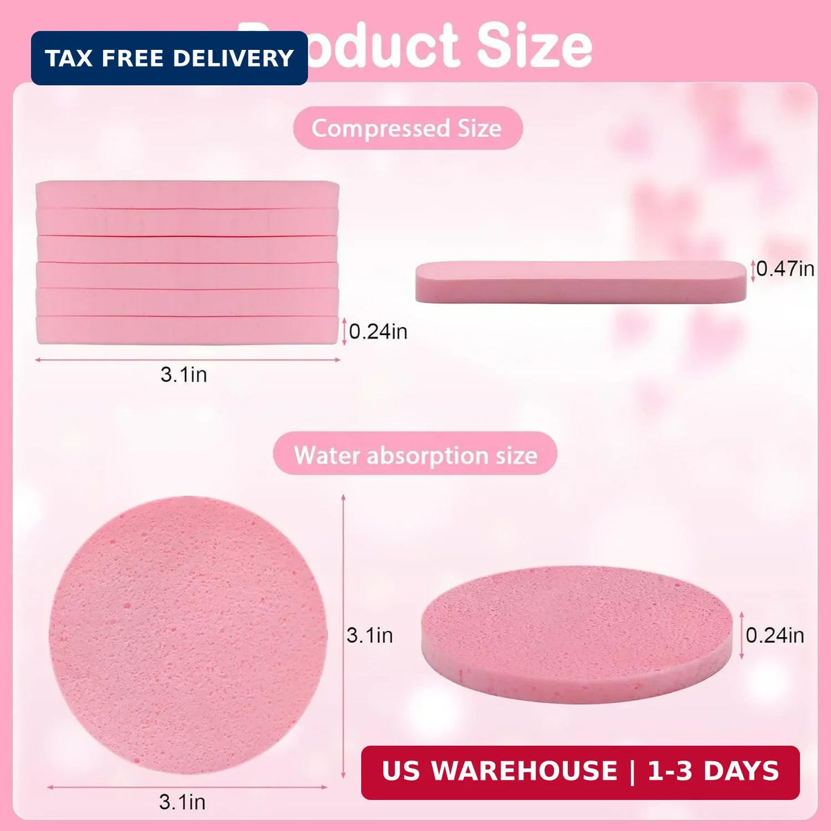 84 Pcs Compressed Facial Sponges for Face Cleansing & Exfoliating