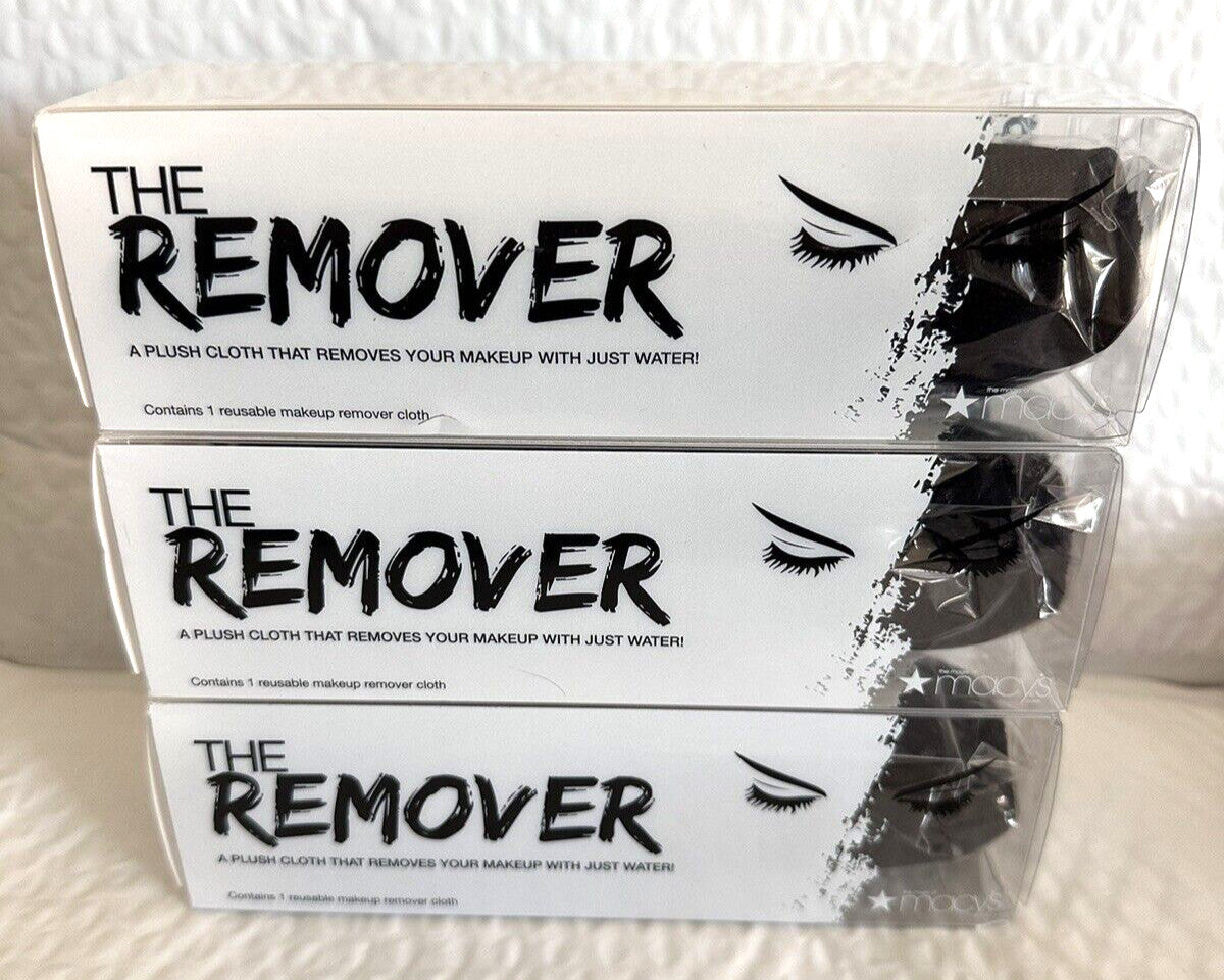 Reusable Makeup Remover Cloths - Black 3-Pack, Gentle & Chemical-Free