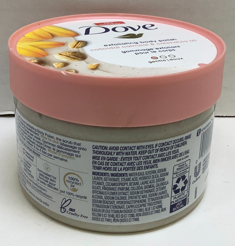 Dove Exfoliating Body Polish, Colloidal Oatmeal & Calendula Oil ,