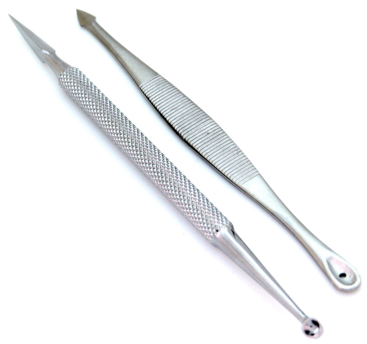 Professional Silver Blackhead & Blemish Extractor Tool Set - Medical Grade Stainless Steel
