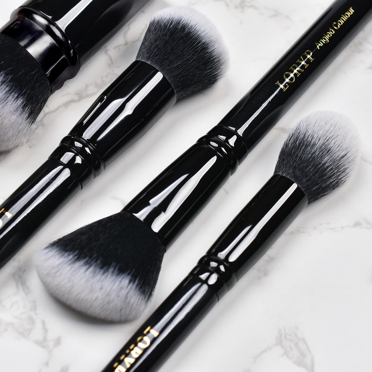 Professional 4-Piece Face Makeup Brush Set with Retractable Kabuki - High-Quality Beauty Tools