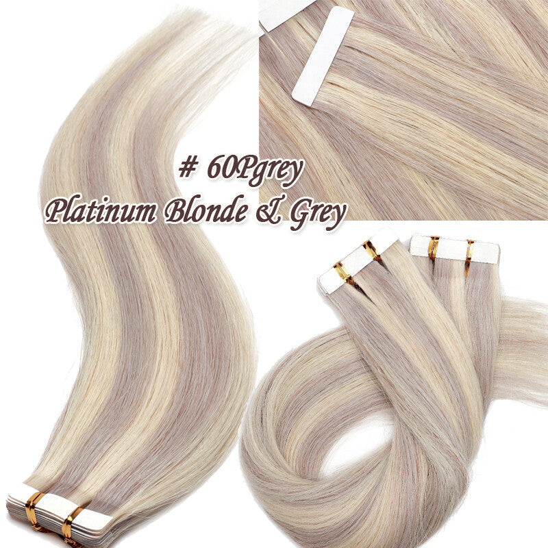 Full Head Skin Weft Tape-In Hair Extensions - Remy Human Hair, Thick & Natural