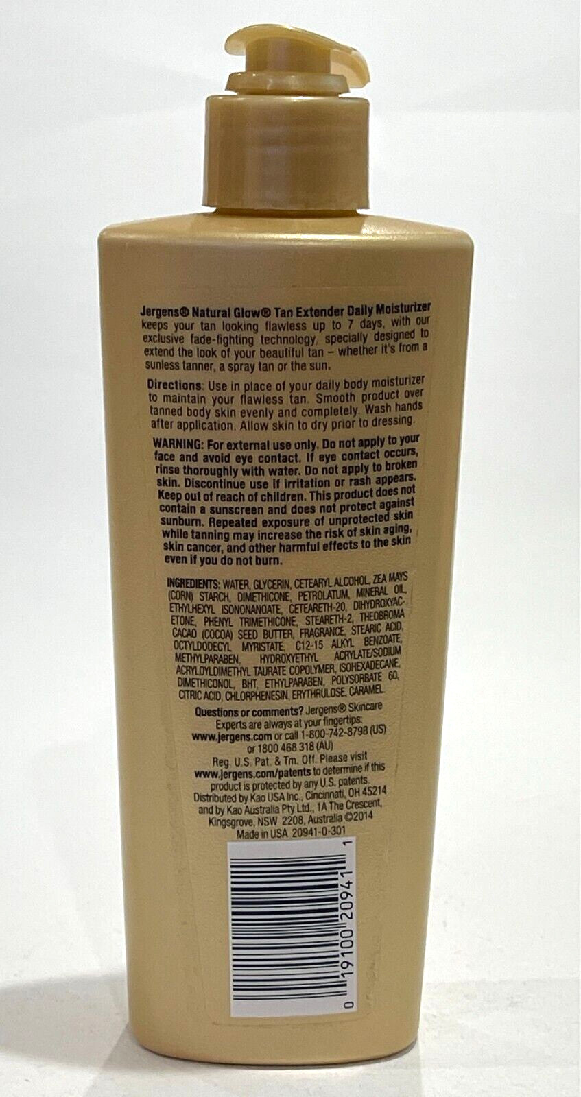 Jergens Natural Glow Tan Extender Daily Moisturizer 7.5 oz