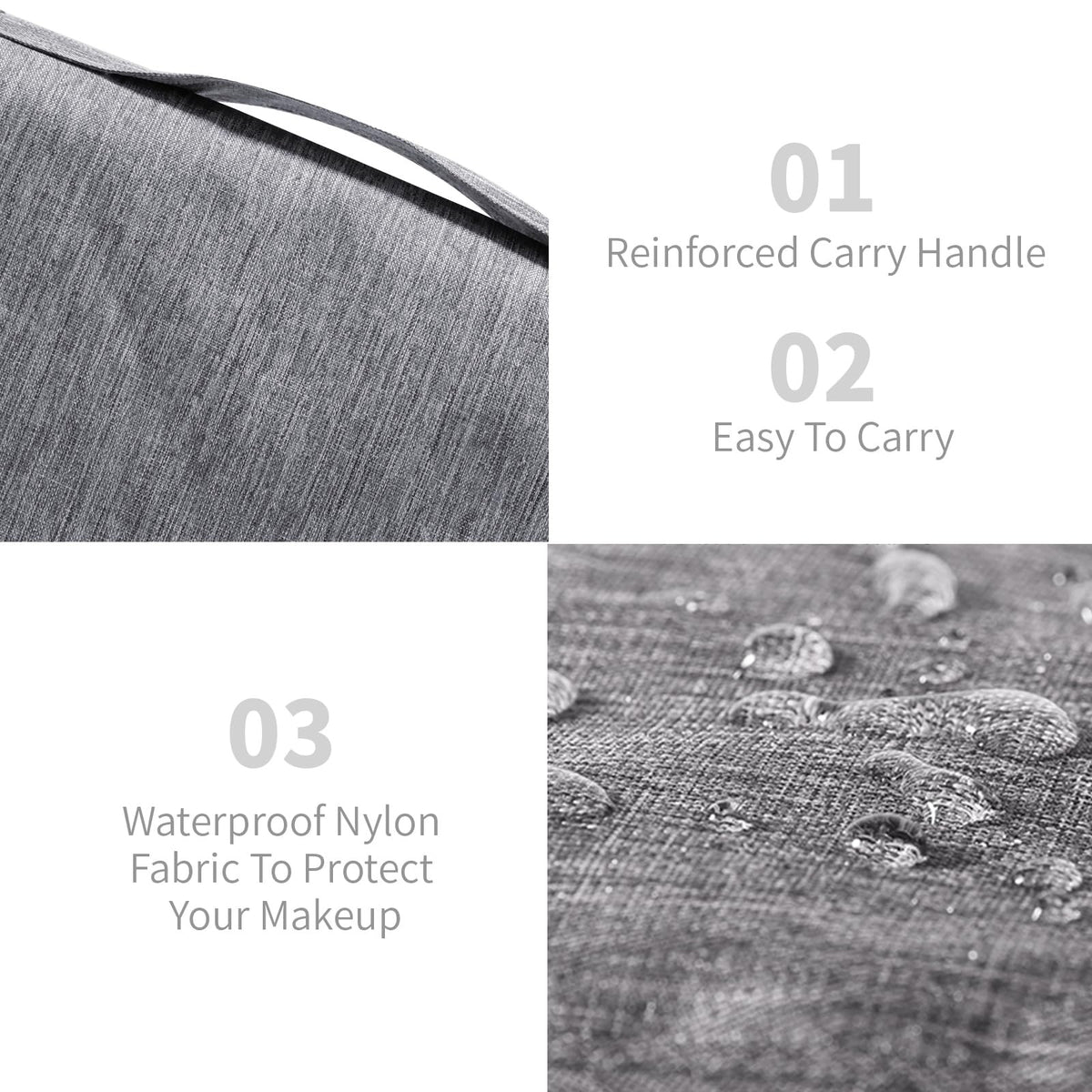 Large Capacity Waterproof Toiletry Bag with Hanging Hook for Travel