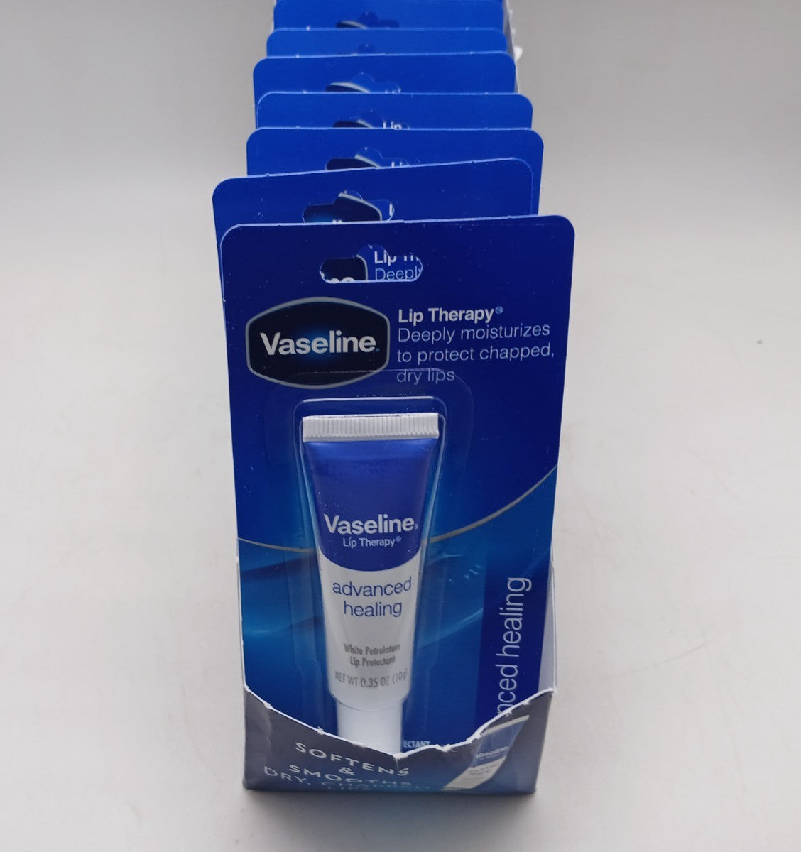 Vaseline Lip Therapy Advanced Healing 12-Pack Lip Balm Tubes - Moisturizing