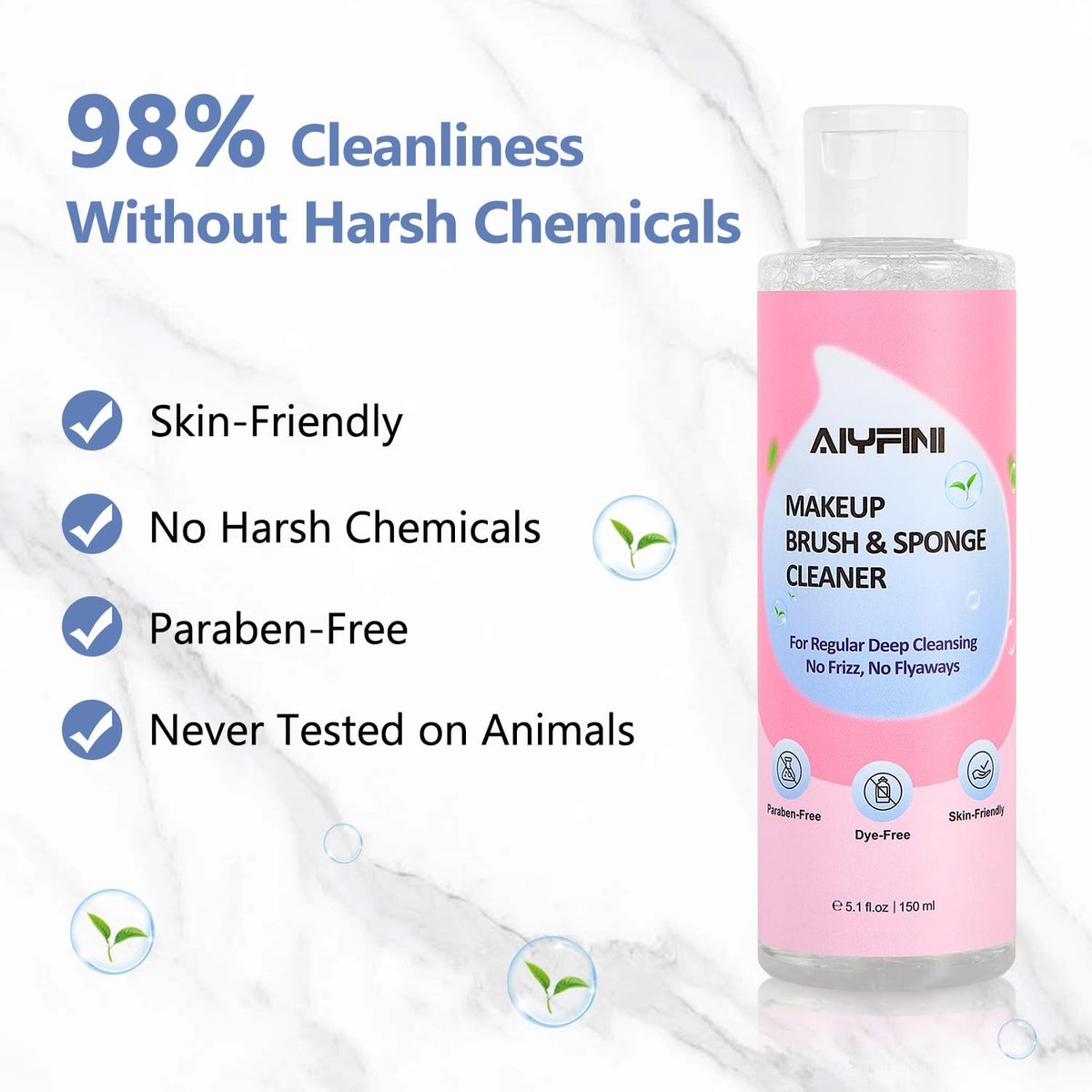 Makeup Brush and Sponge Cleaner Shampoo Deep Clean & Stain Removal