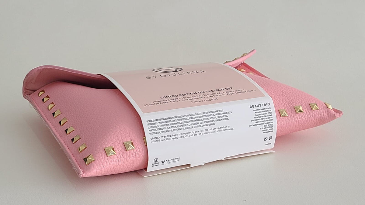 Microneedling Tool Set with Skincare Pads and Sanitizer - Pink Limited Edition