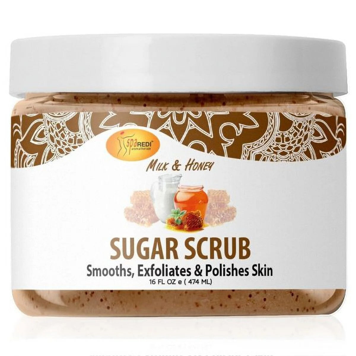 Sugar Body Scrub Milk & Honey 16 oz