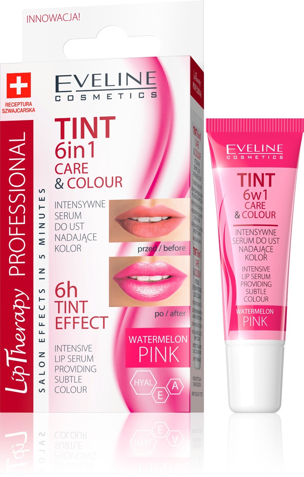 Hydrating Lip Serum with Hyaluronic Acid and Vitamins - Color-Activating, Nourishing, Long-Lasting