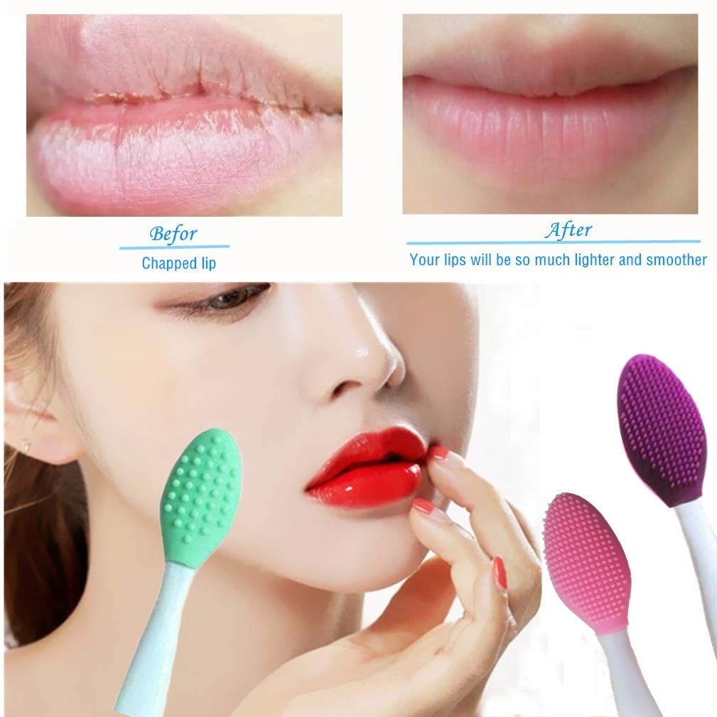 Double-Sided 3-Piece Lip Exfoliator Brushes – Travel-Friendly & Luxury