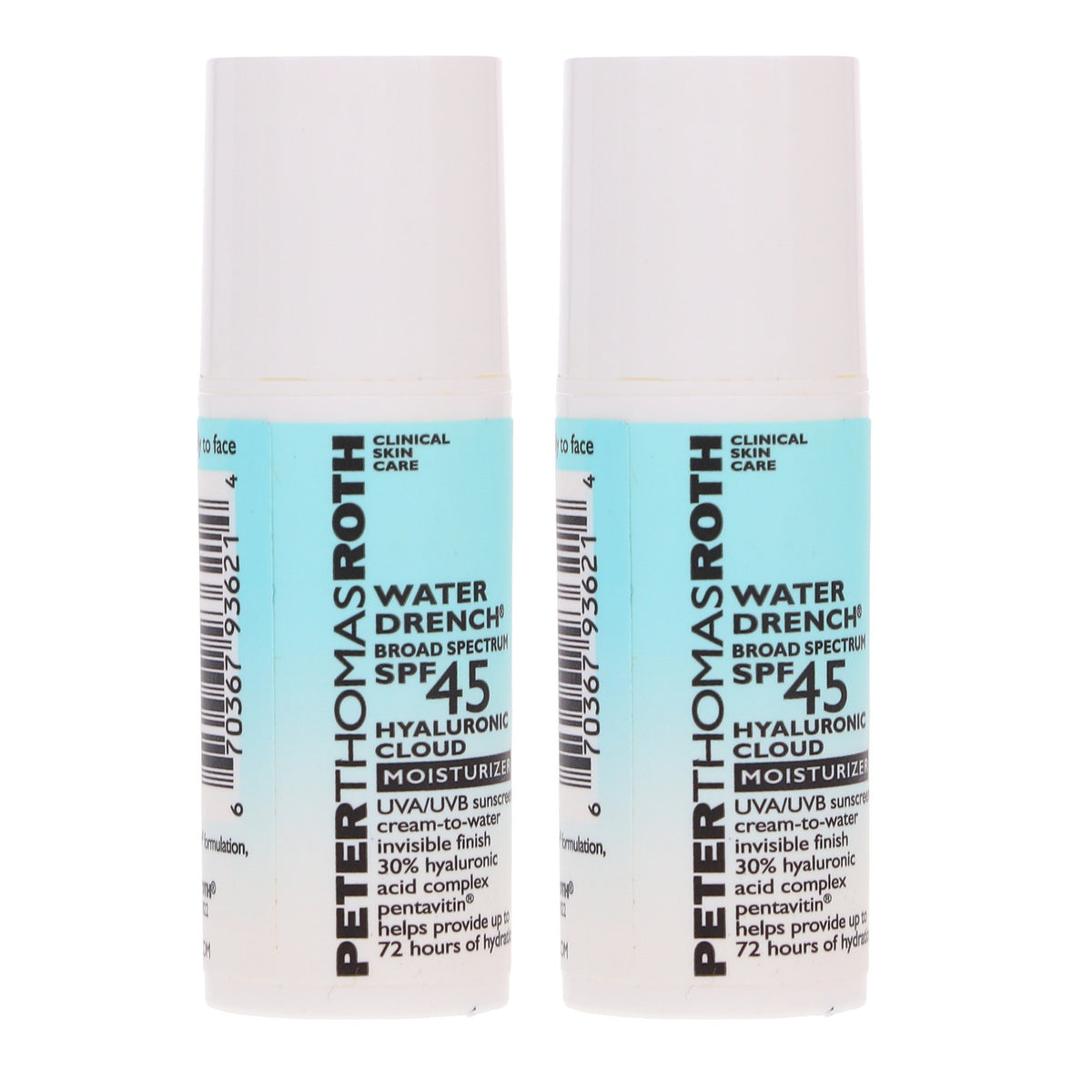 Water Drench SPF 45 Hyaluronic Moisturizer Sunscreen 2 Pack