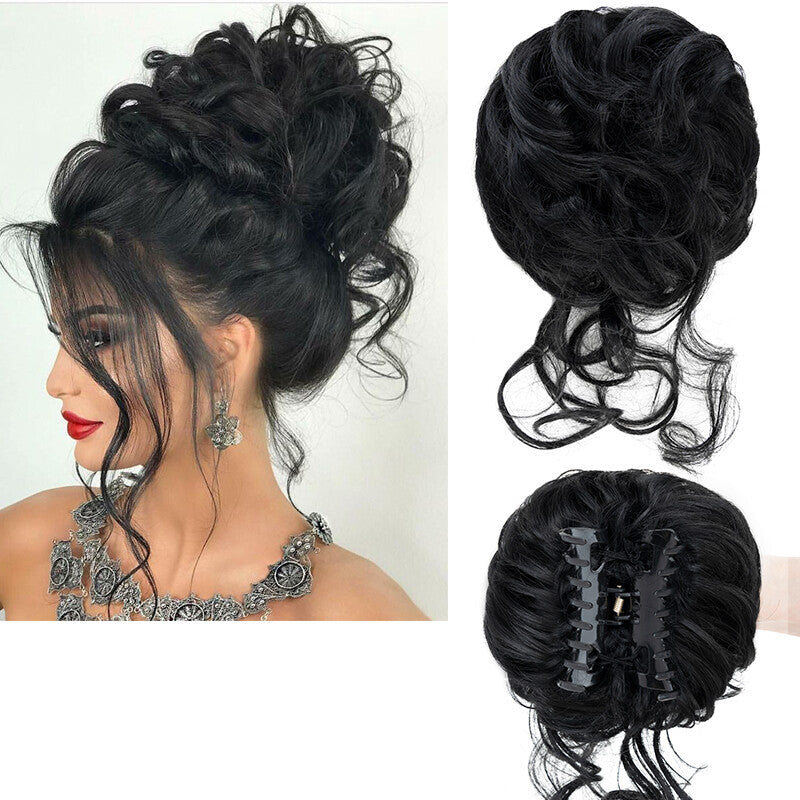 Clip-On Messy Bun Hair Piece Extension for Natural Updos - Blonde