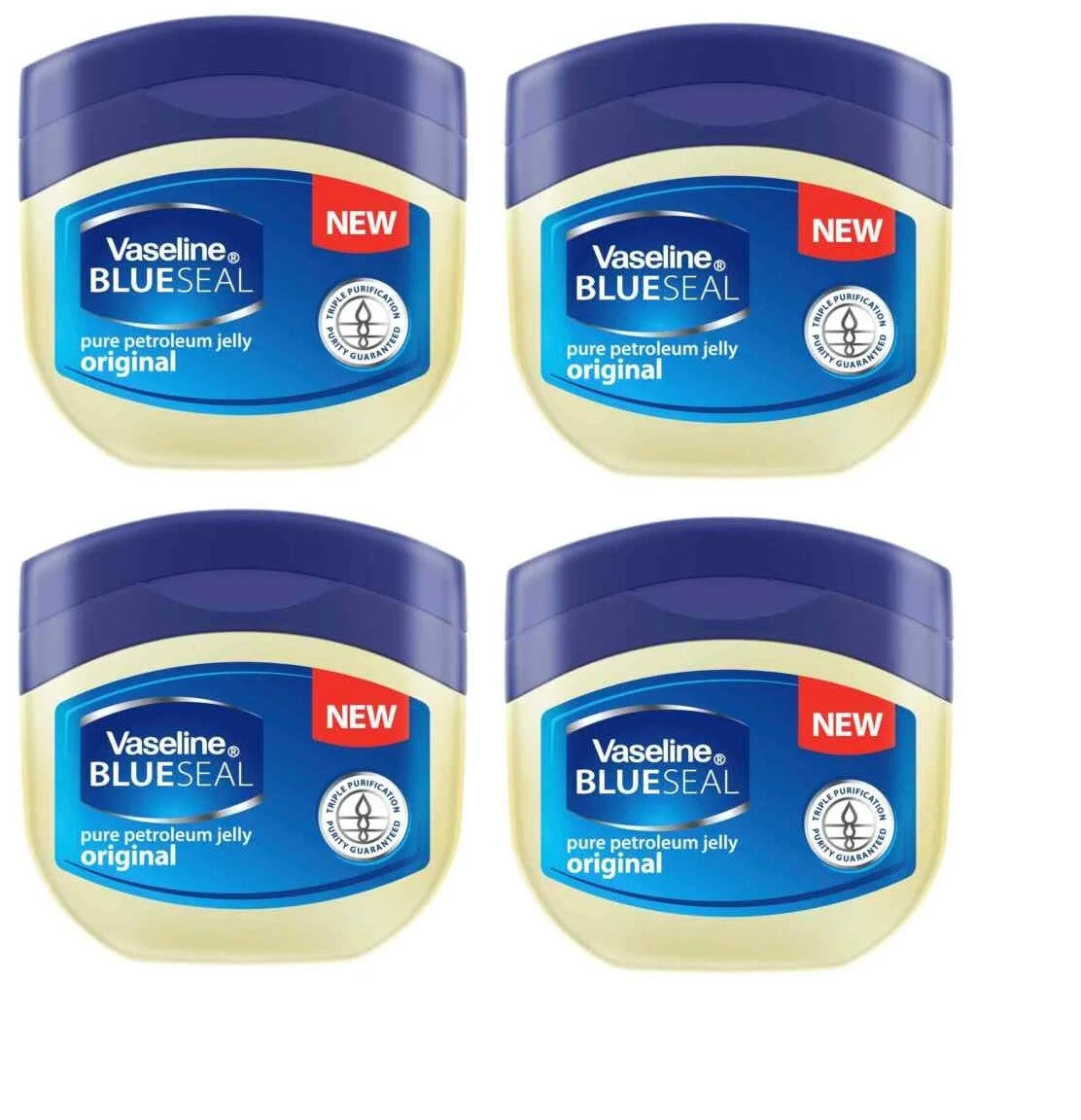 Vaseline Blueseal Pure Petroleum Jelly - 100ml, 4 Pack