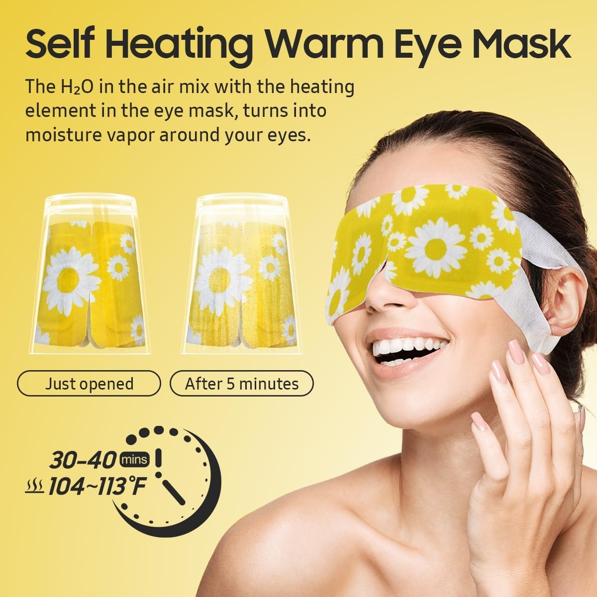 Disposable Heated Eye Masks 10-Pack for Stress Relief and Relaxation