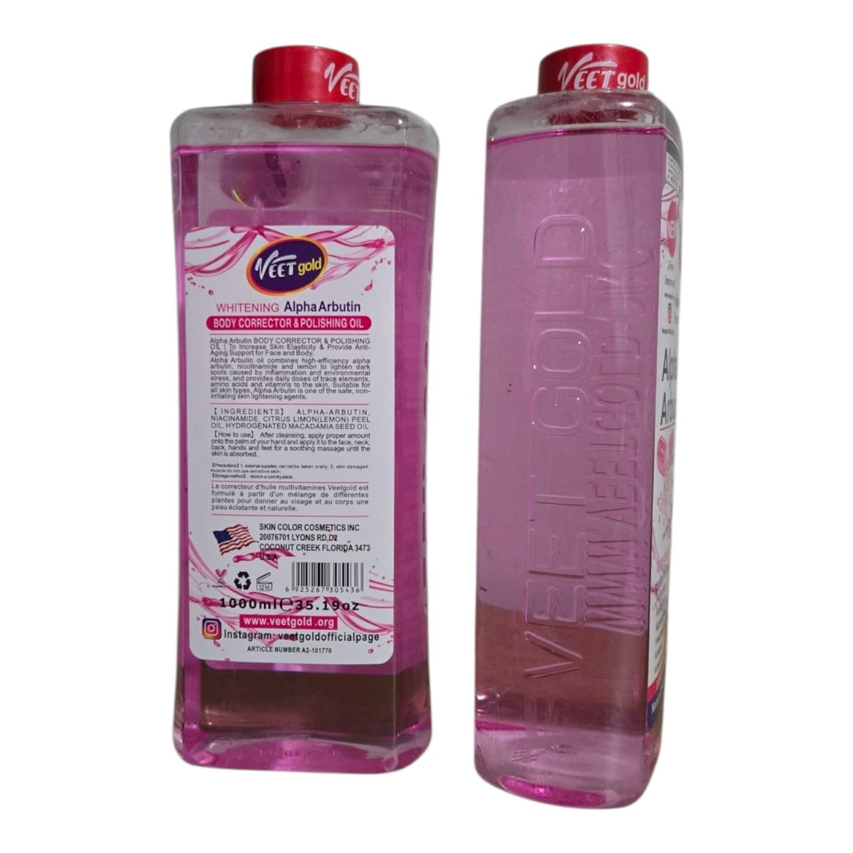 Veet Gold Alpha Arbutin Oil 1000ml 1piece Only