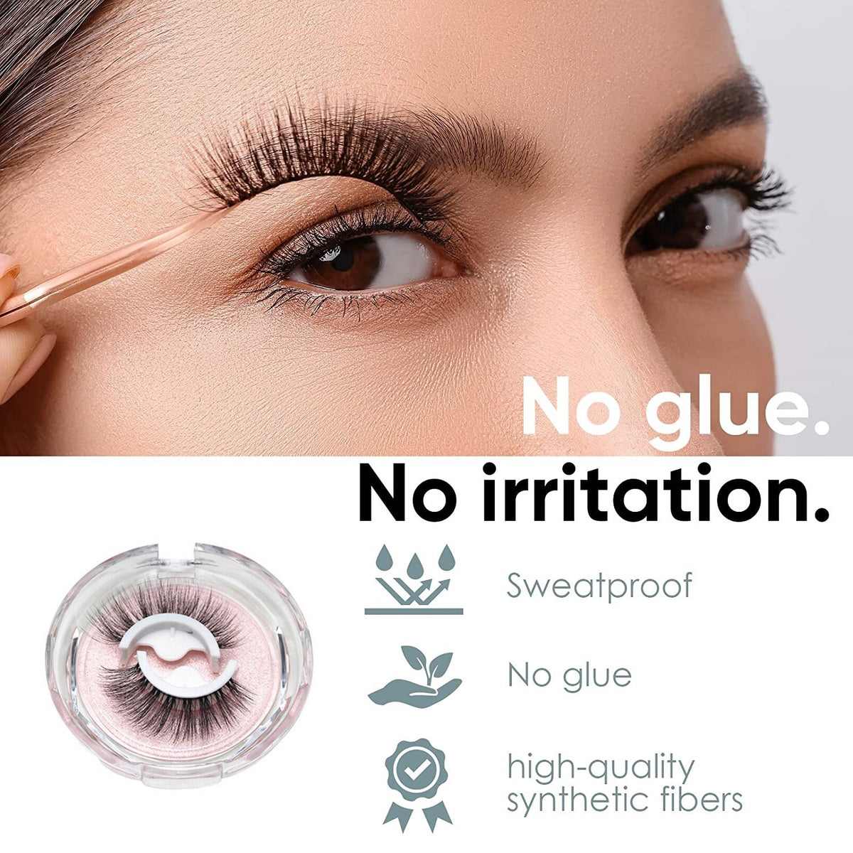 Reusable Self-Adhesive 3D Mink False Eyelashes - Natural, Long, Thick Styles