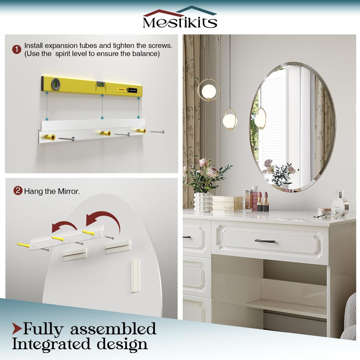 20x28 Inch Frameless Oval Bathroom Mirror with Beveled Edges - Impact-Resistant Tempered Glass