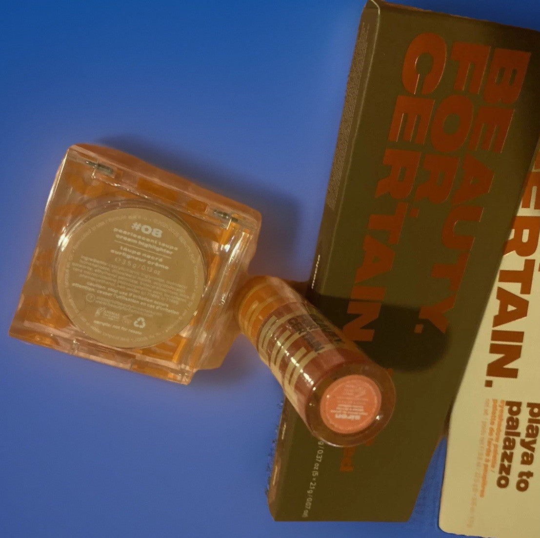 Eyeshadow Palette Set & Lip Gloss & Highlighter Duo by Beauty For Certain