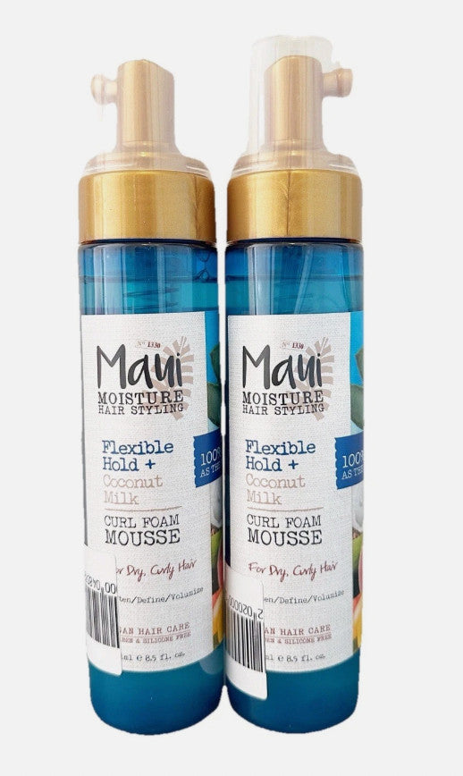 Flexible Hold Coconut Milk Curl Foam Mousse for Curly Hair - 2X
