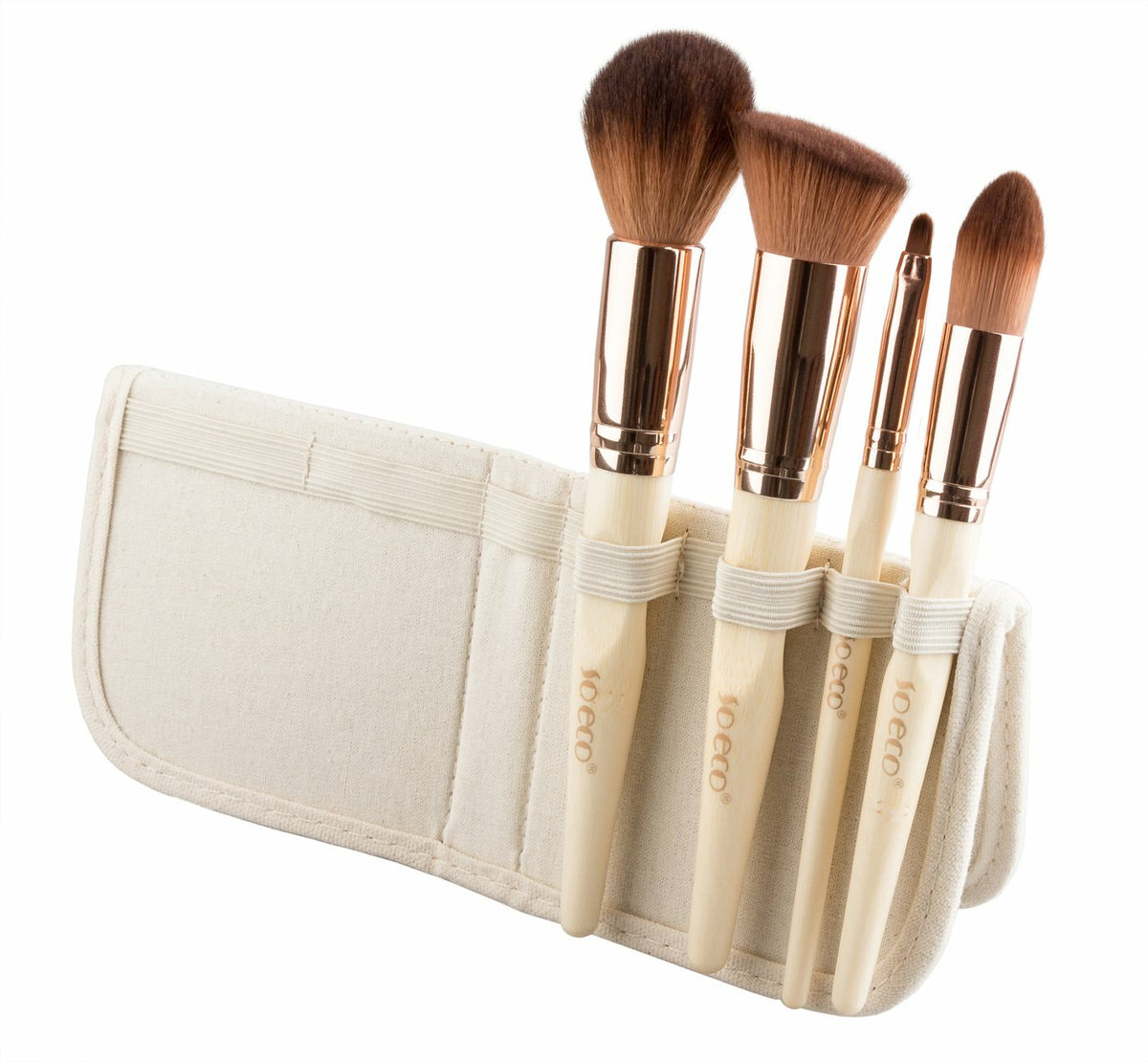Face Brush Set - Eco-Friendly Makeup Brushes with Pouch